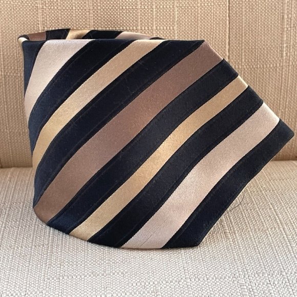 Croft and Barrow Men Tie Multi Color Striped Necktie Classic Tie 100% Silk - Picture 3 of 10